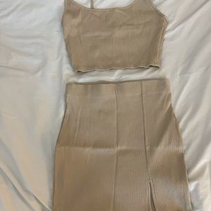 Skirt Tan/cream set